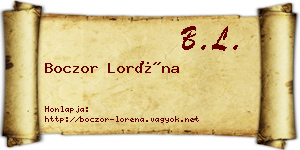 Boczor Loréna névjegykártya